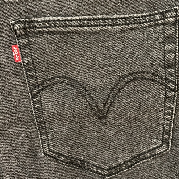 Levi’s Wedgie Straight High Rise Black Denim Cropped Jeans Plus Size 24W NWT - Picture 11 of 14